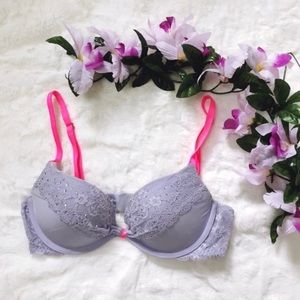 PINK Lavender Embellished Bra